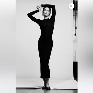 THE PARK Black The Charity Long Sleeve Dress | L